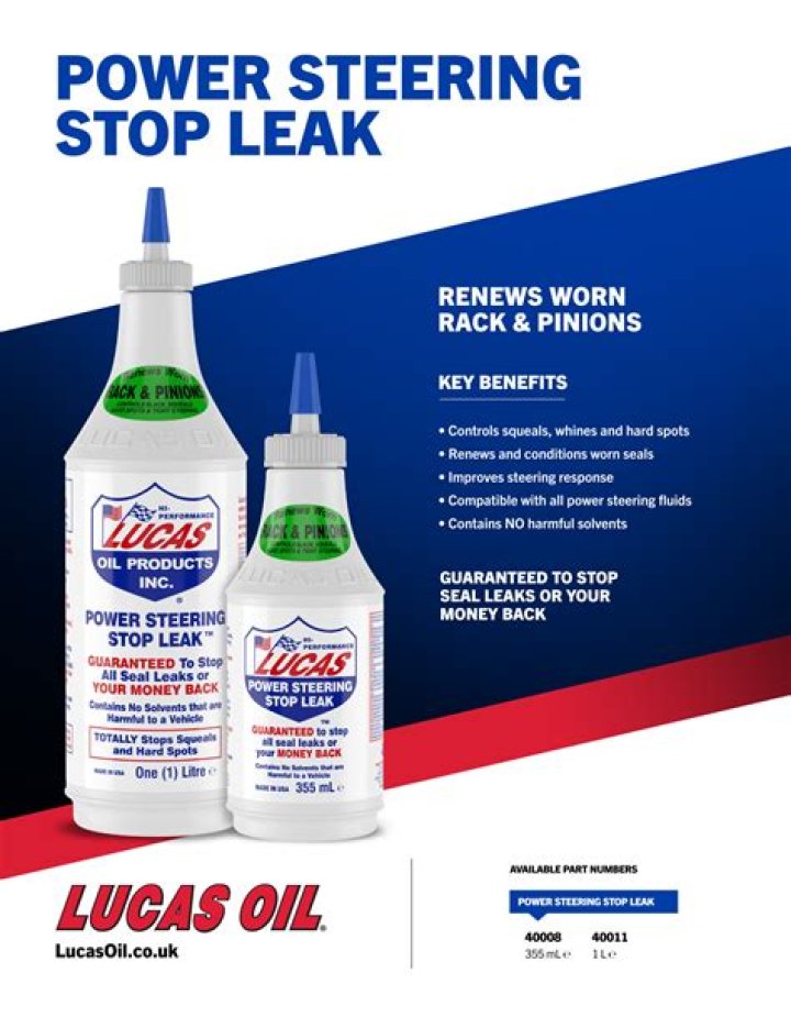 Does Lucas stop leak power steering work?