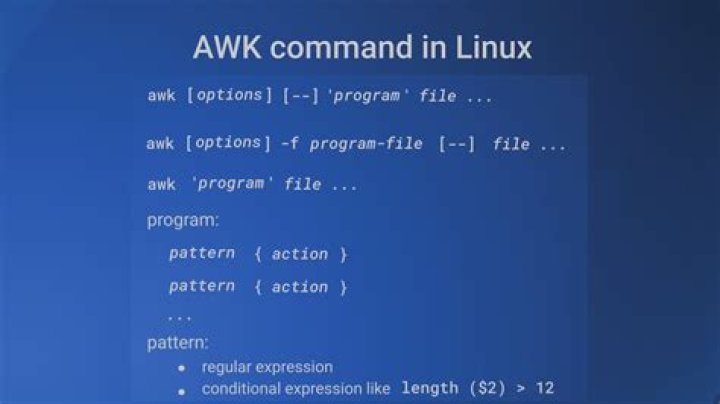 What is awk used for in Linux?
