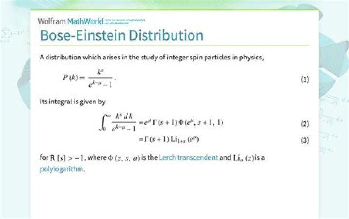 What is distribution function of Bose-Einstein statistics?