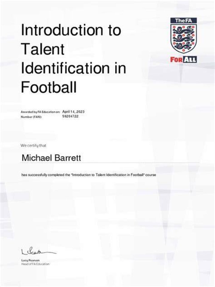 What is talent ID FA?