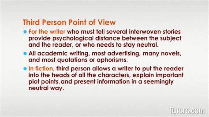 What is third person perspective in writing example?
